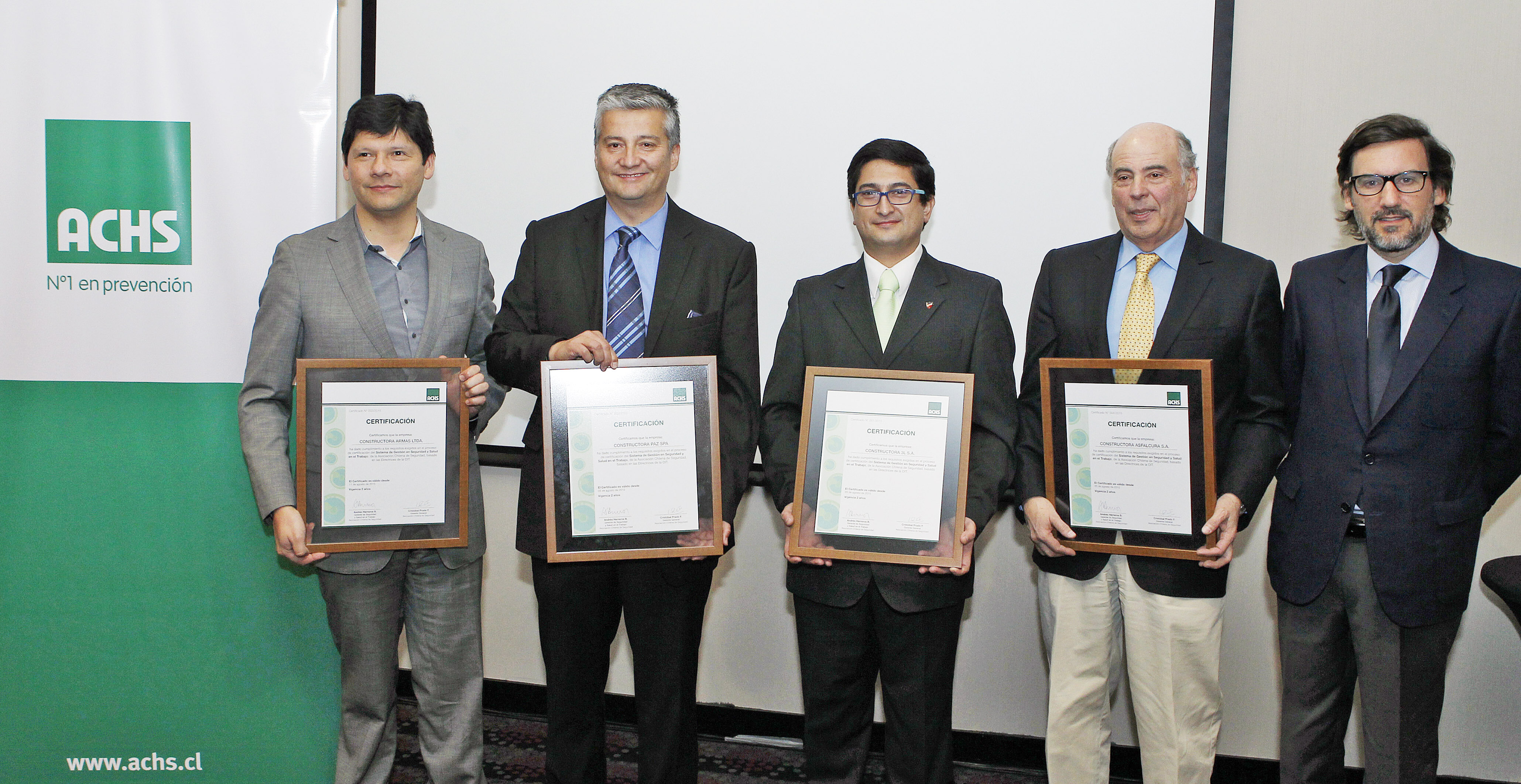 ACHS certifica a empresas constructoras afiliadas 