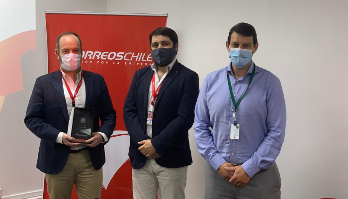 La Asociación Chilena de Seguridad (ACHS) premió a CorreosChile por sus buenas prácticas en tiempos de pandemia