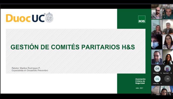 La Asociación Chilena de Seguridad y DUOC UC realizan segundo evento virtual con Comités Paritarios y ejecutivos de todo el país