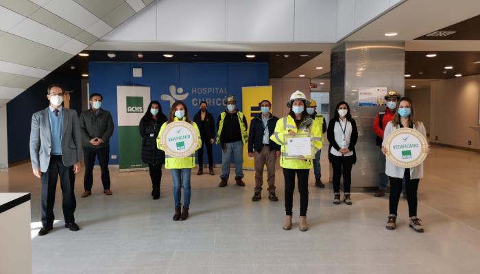 La Asociación Chilena de Seguridad entrega Sello COVID-19 a la obra del Hospital de Curicó de la constructora OHLA