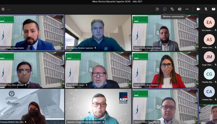 Instituciones de Educación Superior se reúnen en quinta Mesa Técnica organizada por la ACHS