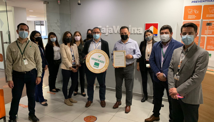 CajaVecina recibe Sello COVID-19 ACHS por su compromiso con la seguridad y salud de sus trabajadores