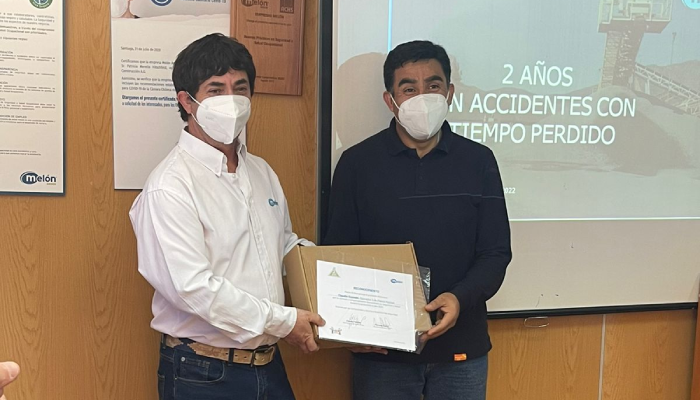 La ACHS reconoce a la división Melón Áridos de Grupo Melón por alcanzar 2 años sin accidentes