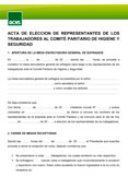 Acta de elección de los representantes de los trabajadores