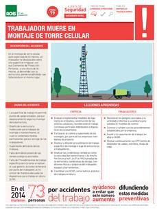 Alerta fatal - Caída altura torre celular