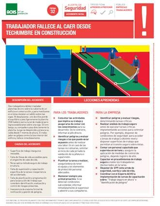 Alerta fatal - Caída construcción