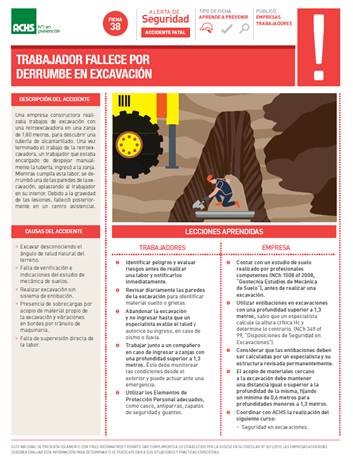 Ficha oficio - Derrumbre en exacavación