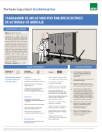 Trabajador es aplastado por tablero eléctrico en actividad de montaje