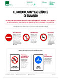 El motociclista y las señales de tránsito