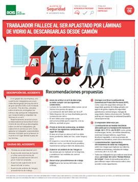 Descarga camión láminas vidrio