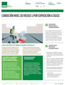 Condición de nivel de riesgo 4 por exposición a sílice