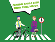 “ando bien”, una campaña preventiva para ciclistas y peatones