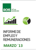 Informe de Empleo y Remuneraciones ACHS Marzo 2013 Informe de Empleo y Remuneraciones ACHS Marzo 2013