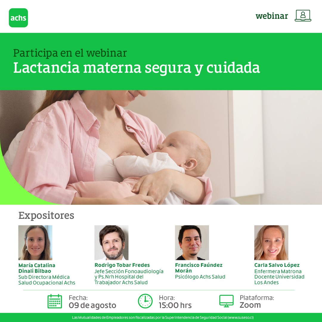 La Achs releva importancia de la lactancia materna en el cuidado de la salud mental de mujeres perinatales La Achs releva importancia de la lactancia materna en el cuidado de la salud mental de mujeres perinatales