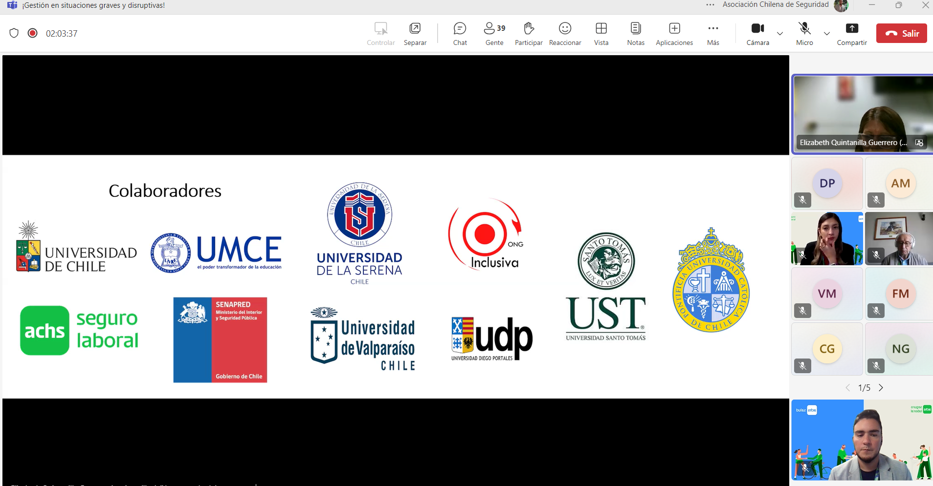 Vigésima tercera Mesa Técnica de Instituciones de Educación Superior: un espacio clave para la seguridad y salud laboral